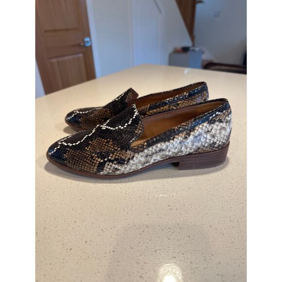 Madewell Women's 9.5 The Frances Loafer on Snake Embossed Leather Retails $158 - Picture 6 of 11